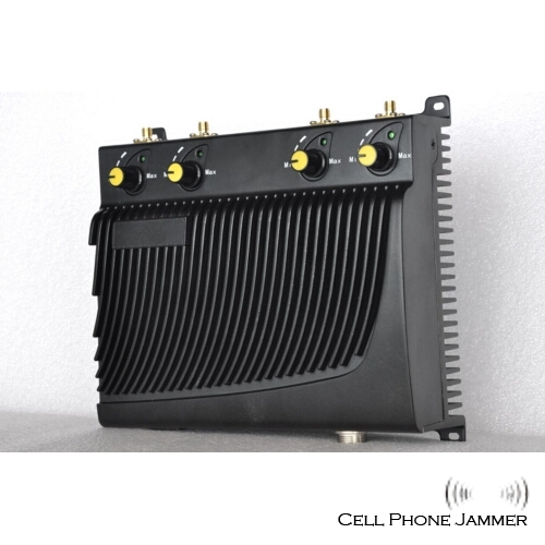 Adjustable Desktop Cell Phone Jammer with Remote Control 4 Band [CMPJ00022] - Click Image to Close